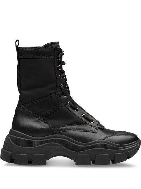 prada combat boots 2020|Prada chunky heel ankle boots.